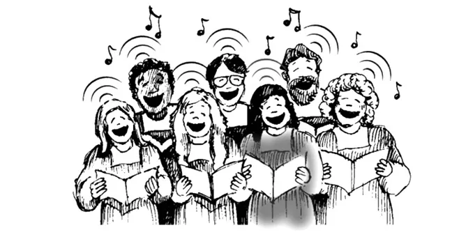 A choir singing the same song…or are they?