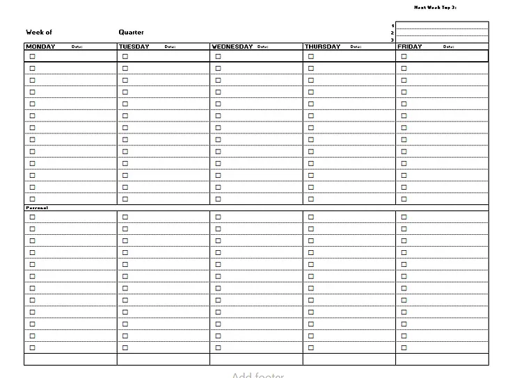 One Sheet to Plan Your Best Week, Every Week