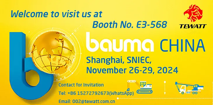 Invitation to Bauma China 2024 from Tewatt