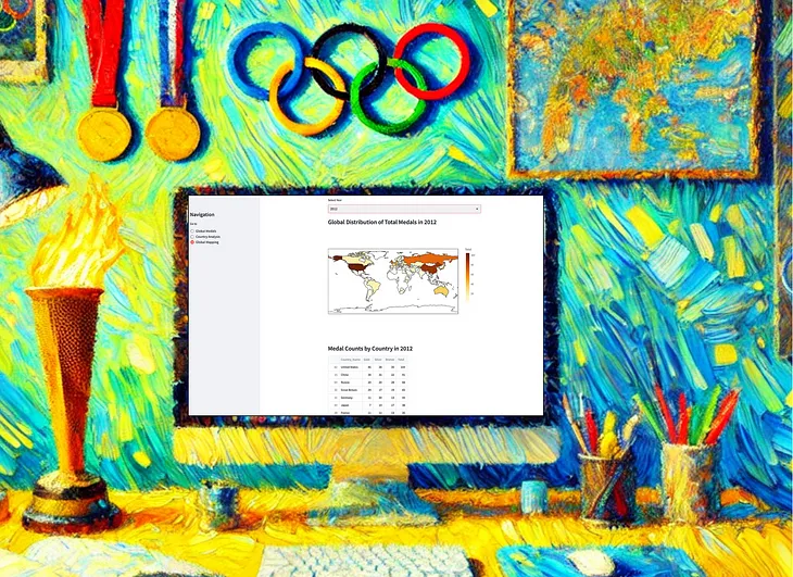 A Timely Python Multi-page Streamlit Application on Olympic Results
