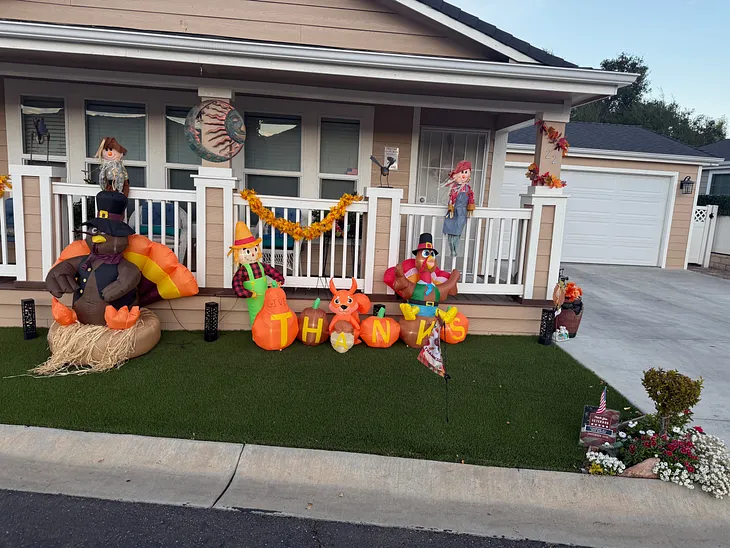 House Decorated for Thanksgiving