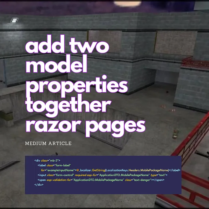 add two model properties together razor