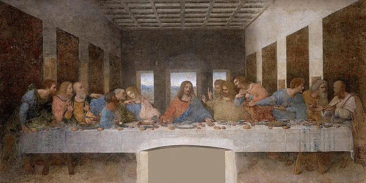 The Math in The Last Supper: use of Linear Perspective