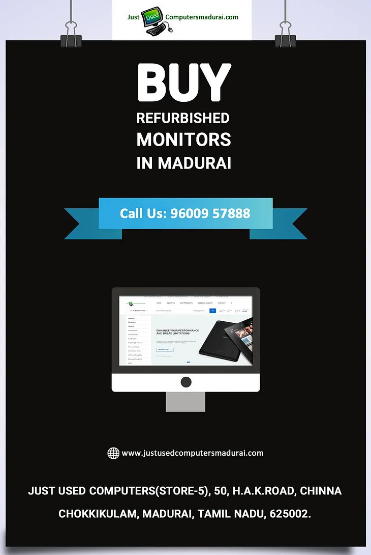 Replace Your Old Computer With The Best Refurbished Monitor In Madurai