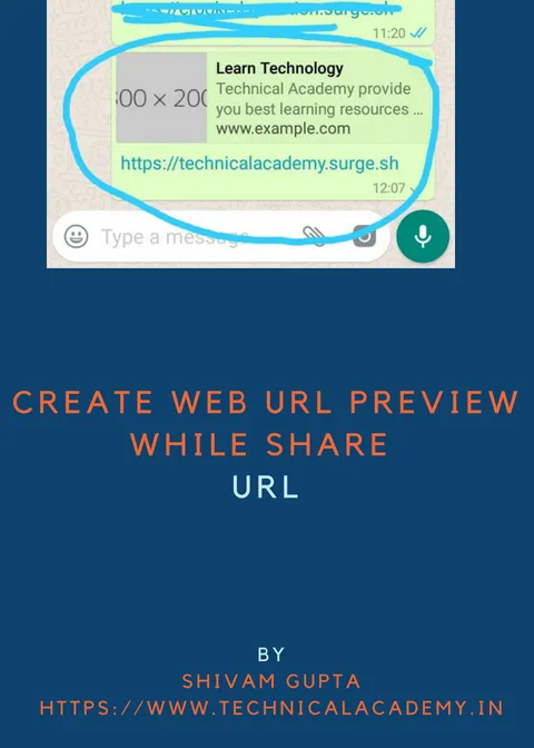 Creating Web Page Preview while sharing url via social applications — like whats app, fb ..