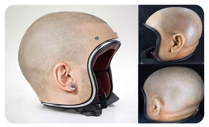 Graphic Designer Creates Hyper Realistic Motorcycle Helmets Based On Your Skin Tone