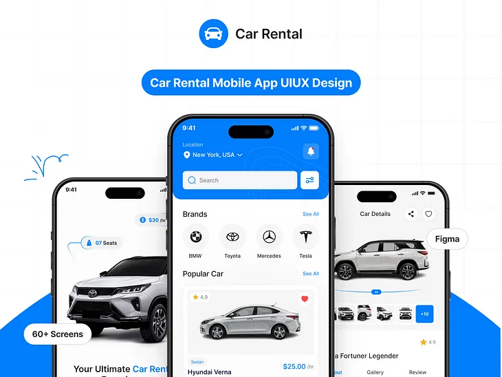 Car Rental App UIUX Design