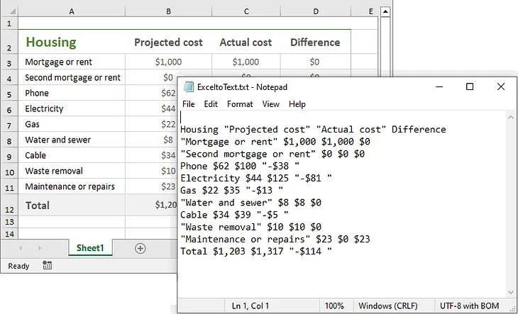 Converting Excel (XLS/XLSX) to TXT in Python