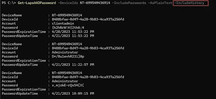 Retrieving Windows LAPS Azure AD Passwords with PowerShell