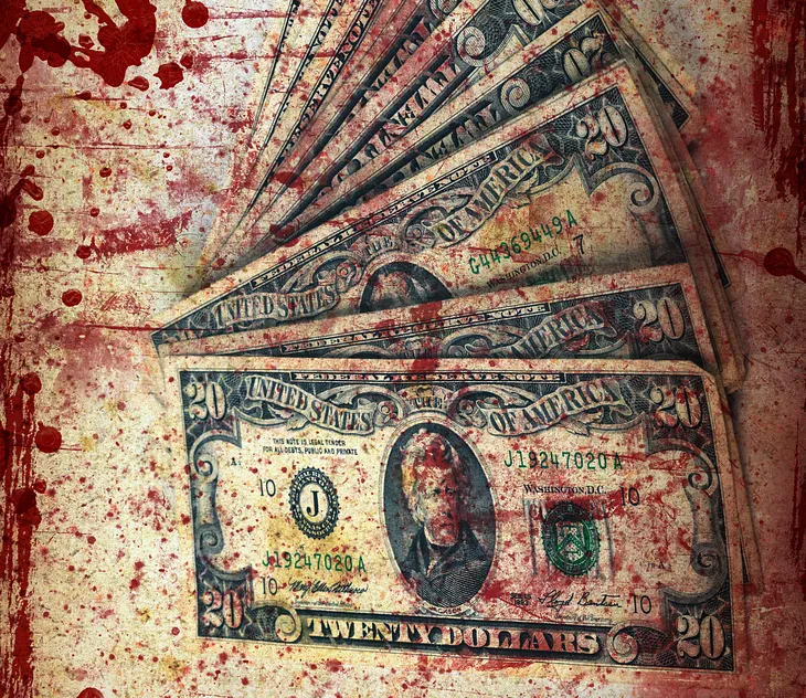 Blood money. mass deportations, money