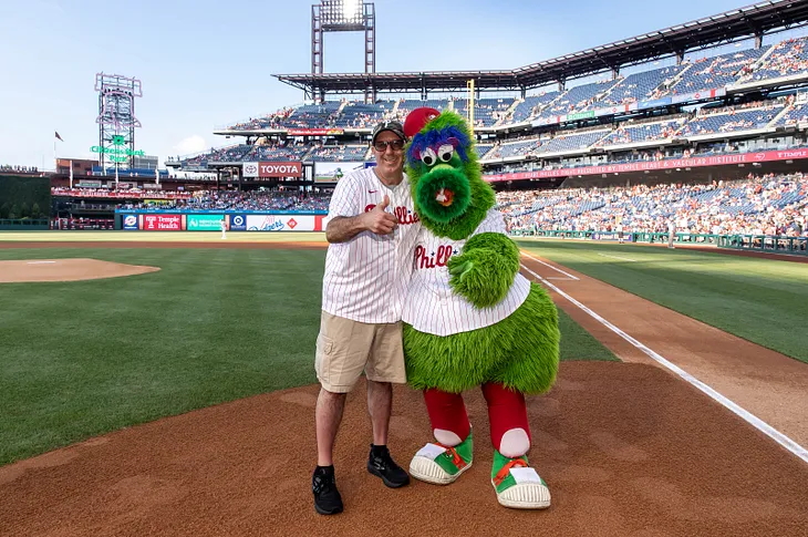 All Heart: A two-time transplant tosses first pitch for Temple Health