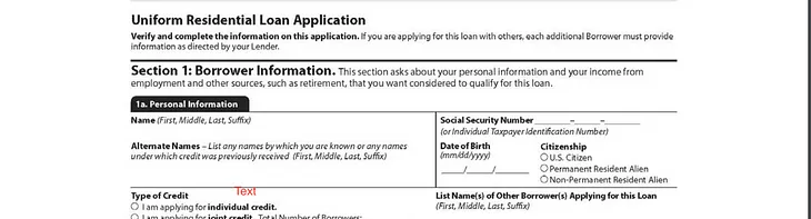 mortgage application