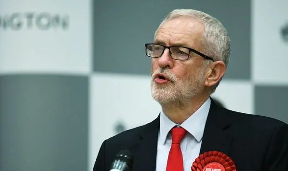 Jeremy Corbyn speaking after winning his seat in Islington