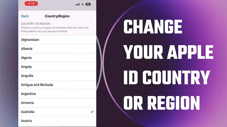 Change your Country/Region on your iPhone