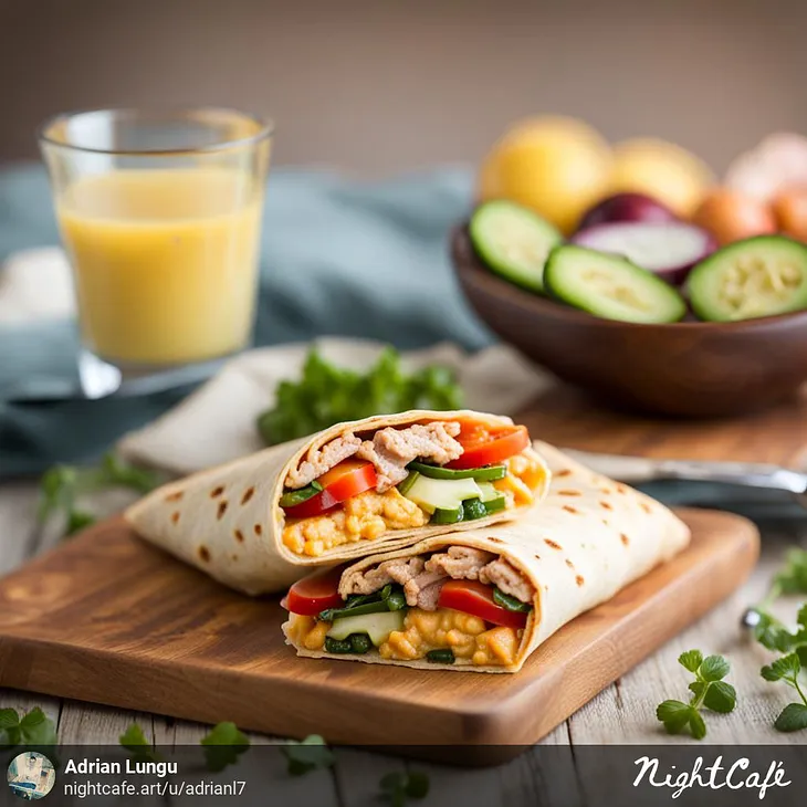 Turkey and Veggie Breakfast Egg Wrap Recipe