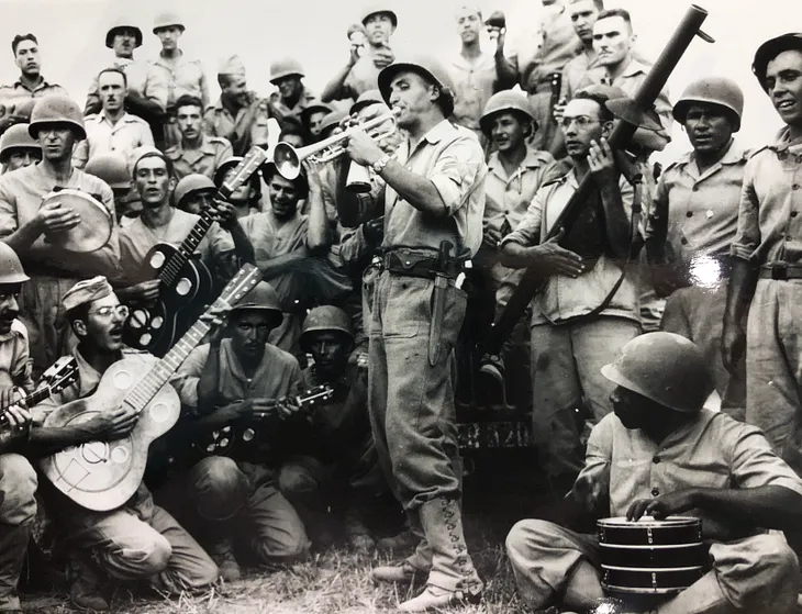 Fig. 1. Units of the Brazilian Expeditionary Force playing music in Italy. Image courtesy of the United States Army Heritage and Education Center (USAHEC), Carlisle, Pennsylvania. 