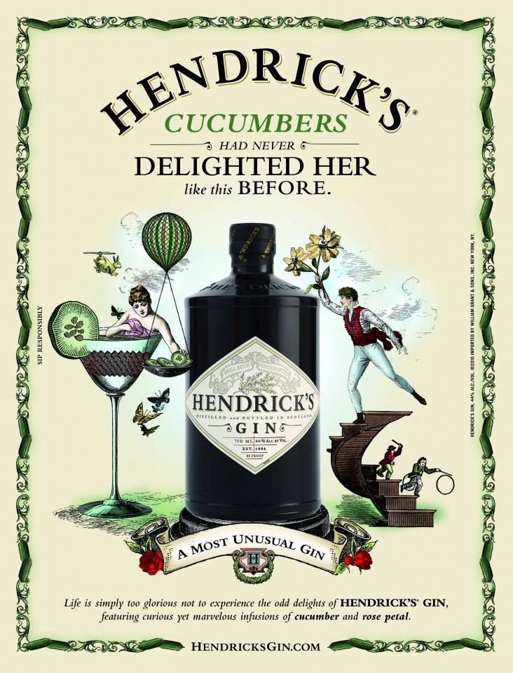 Hendrick's Gin. Hendrick's is a Gin that has been…, by Marissa Moumouri, AD DISCOVERY — CREATIVITY Stories by ADandPRLAB