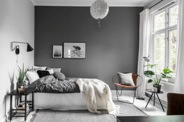 gray and teal bedrooms