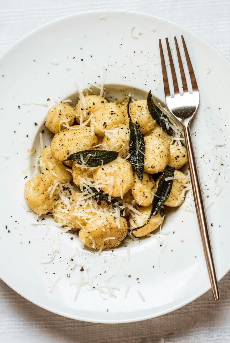 Potato gnocchi with butter onion sauce by Luna verity Oct, 2024