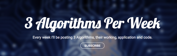 3 Algorithms Per Week. https://3apw.blogspot.com | by Anubhav Shrimal ...