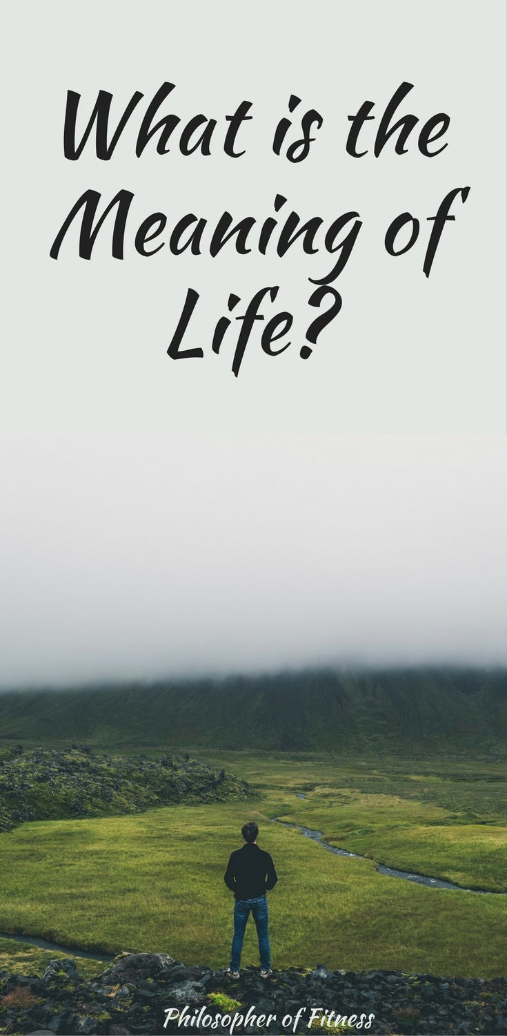 WHAT IS THE MEANING OF LIFE Now I know what you re thinking who by Philosopher Of Fitness Medium