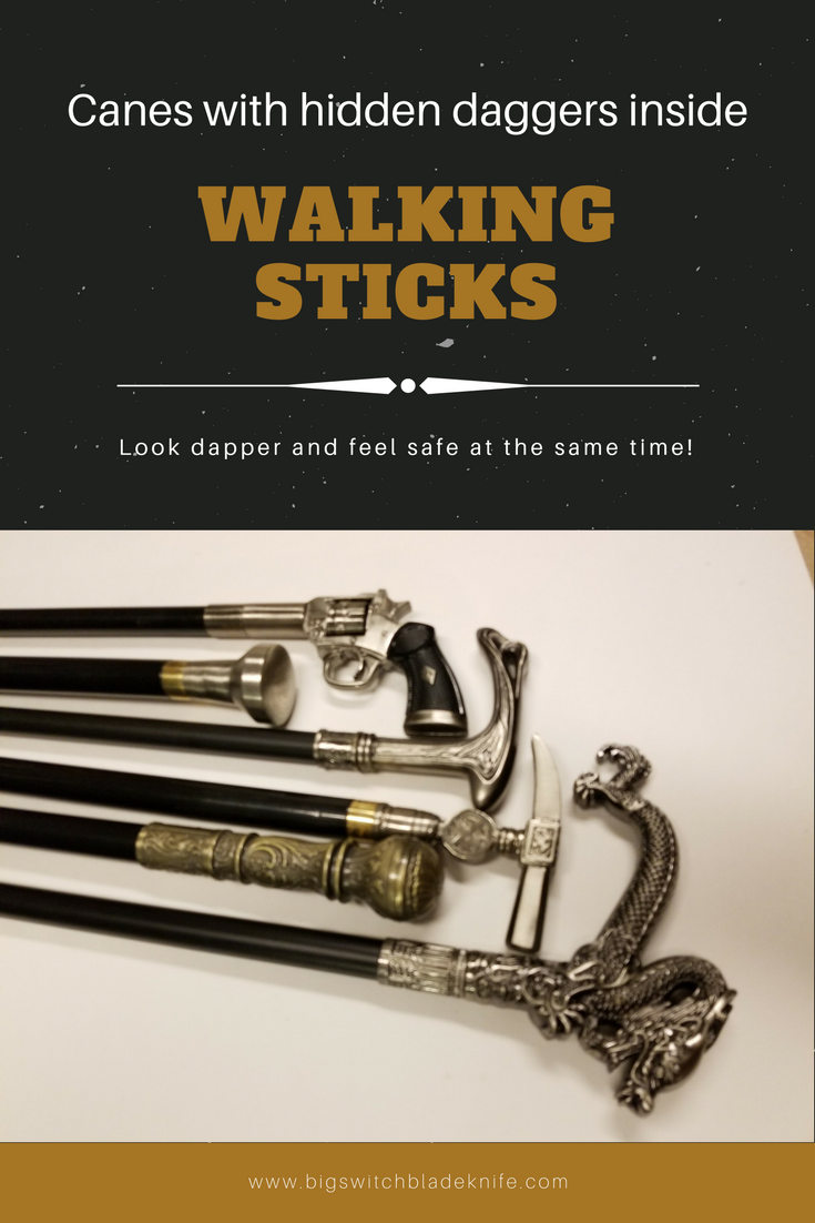 Cane swords for sale at by Big switchblade