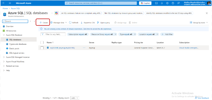 Azure Database for production vs development | by Malika Mujahid | Medium