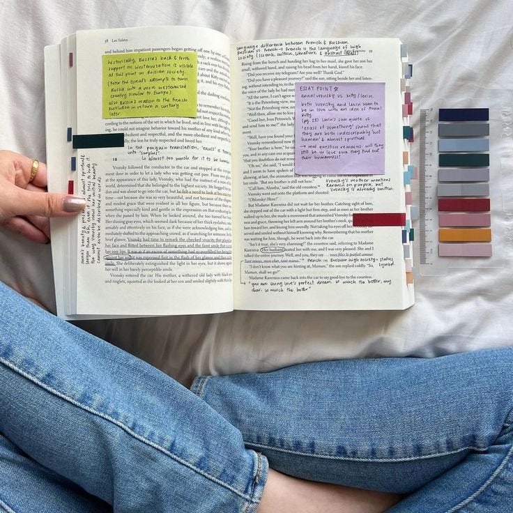 Aesthetic book annotations in 2023
