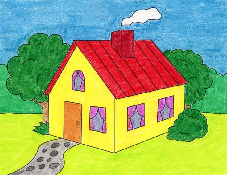 Step By Step House Drawing For Kids | by Drawing For Kids | Medium