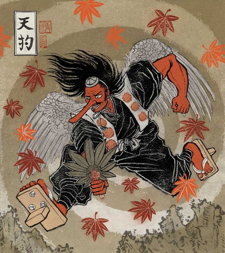 mythology #mytholgytok #tenome #japan #folklore #monster