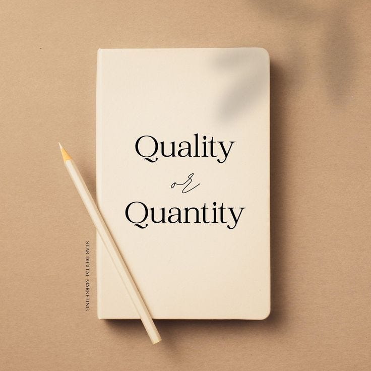 How I Focus on Quality Over Quantity to Grow as a Writer. | by Hassan ...