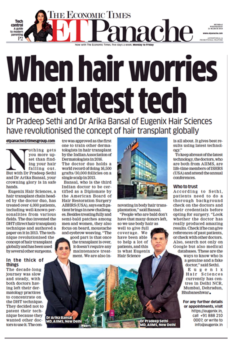 When Hair Worries Meet Latest Tech At Eugenix Hair Sciences By