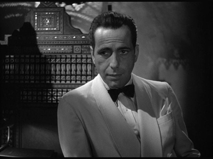 Humphrey Bogart interpreta Rick Blaine in “Casablanca”.