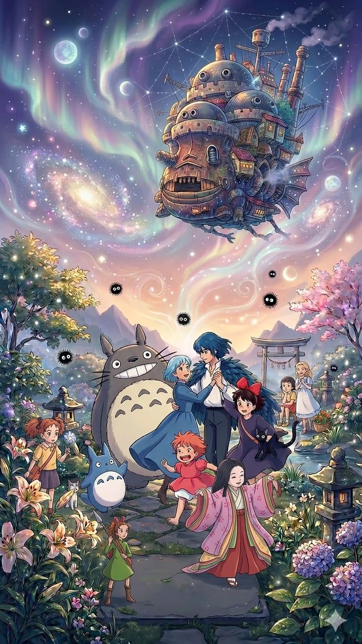 beberapa tokoh dalam film Ghibli, (pinterest.com/prastikhya)