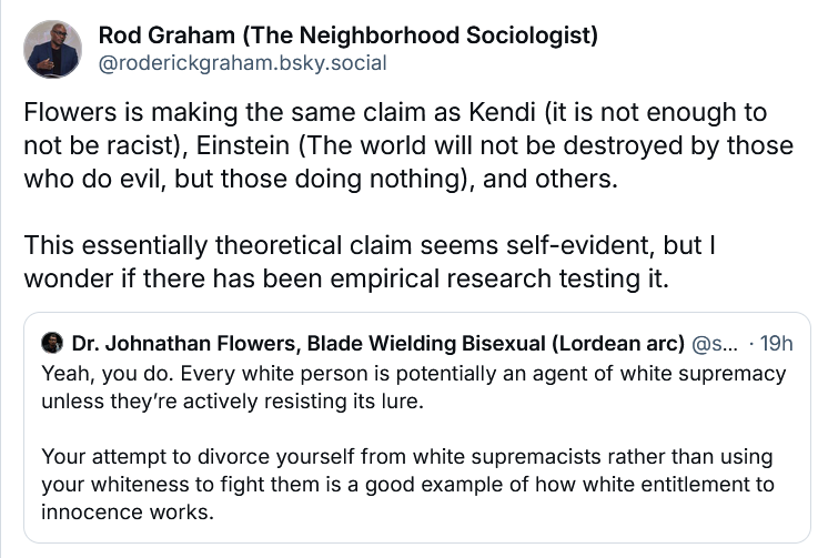 Does evil persist when good people do nothing?