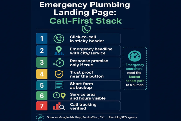 The Call-First Stack for Emergency Plumbing Landing Pages