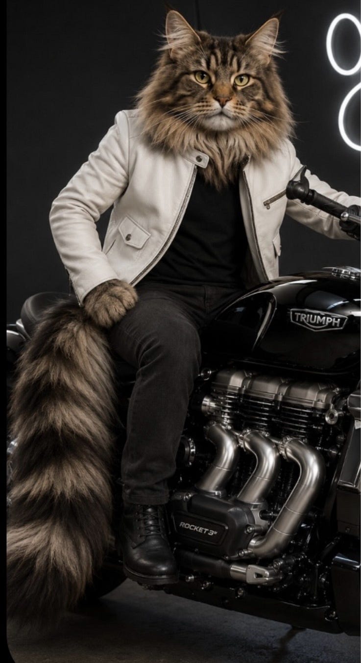 “My, Grandpa, what a big TAIL you have!” Image generated by author on ChatGPT.