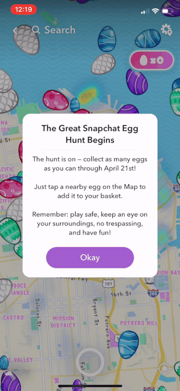 Snapchat easter egg on sale hunt 2020