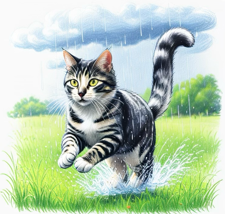 Movements under the rain