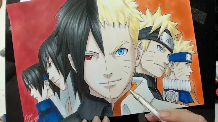 Desenhando o Naruto - Speed Drawing Naruto 