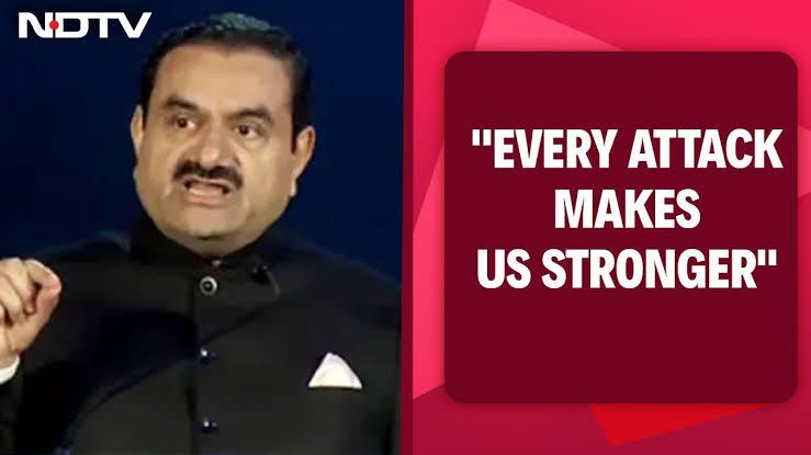 💬 "𝐄𝐯𝐞𝐫𝐲 𝐚𝐭𝐭𝐚𝐜𝐤 𝐦𝐚𝐤𝐞𝐬 𝐮𝐬 𝐬𝐭𝐫𝐨𝐧𝐠𝐞𝐫- Gautam Adani"