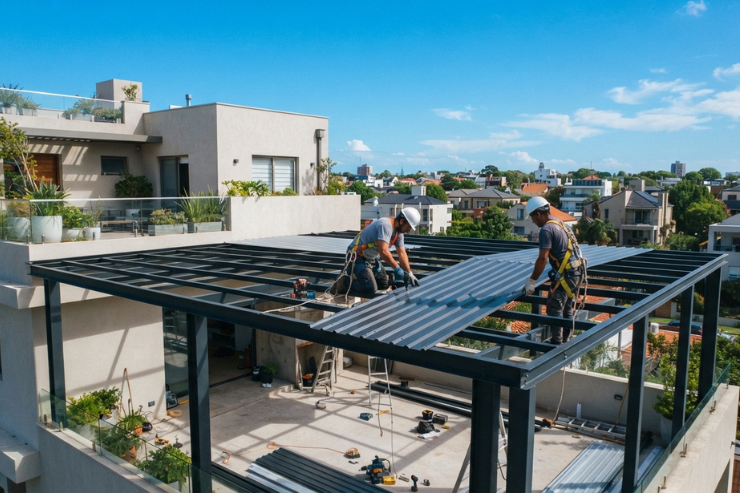 Top Terrace Roofing Shed Fabrication Work Service Hyderabad