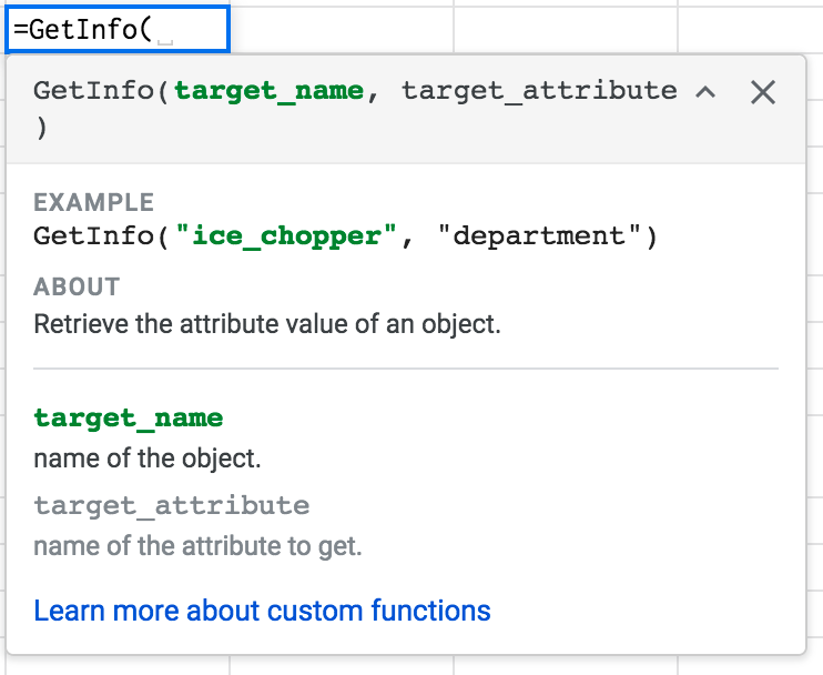 How to write custom functions for google sheet plugin with auto