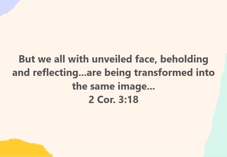 we’re being saturated and constituted with Christ