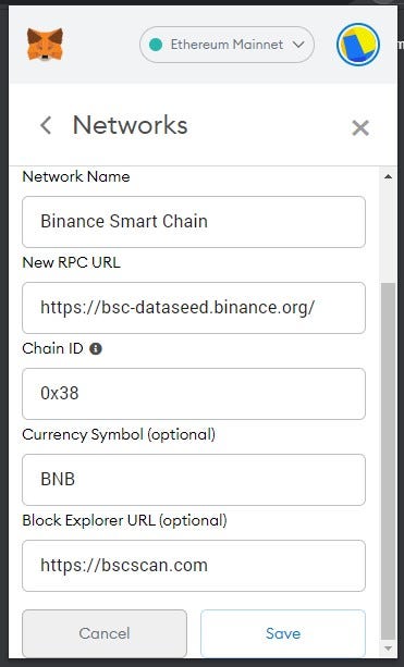 How to Connect MetaMask to Binance Smart Chain — BSC Mainnet | by  emreloper.eth 🤓 | Medium