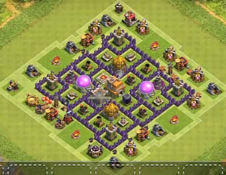 Base efficiency of a level 7 townhall in Clash of Clans based on game of  life | by Matei Dima | Medium