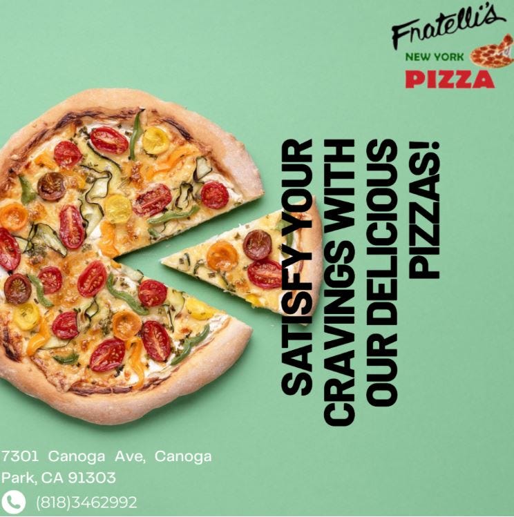 There’s a pizza for every palate Fratelli's NY Pizza Medium