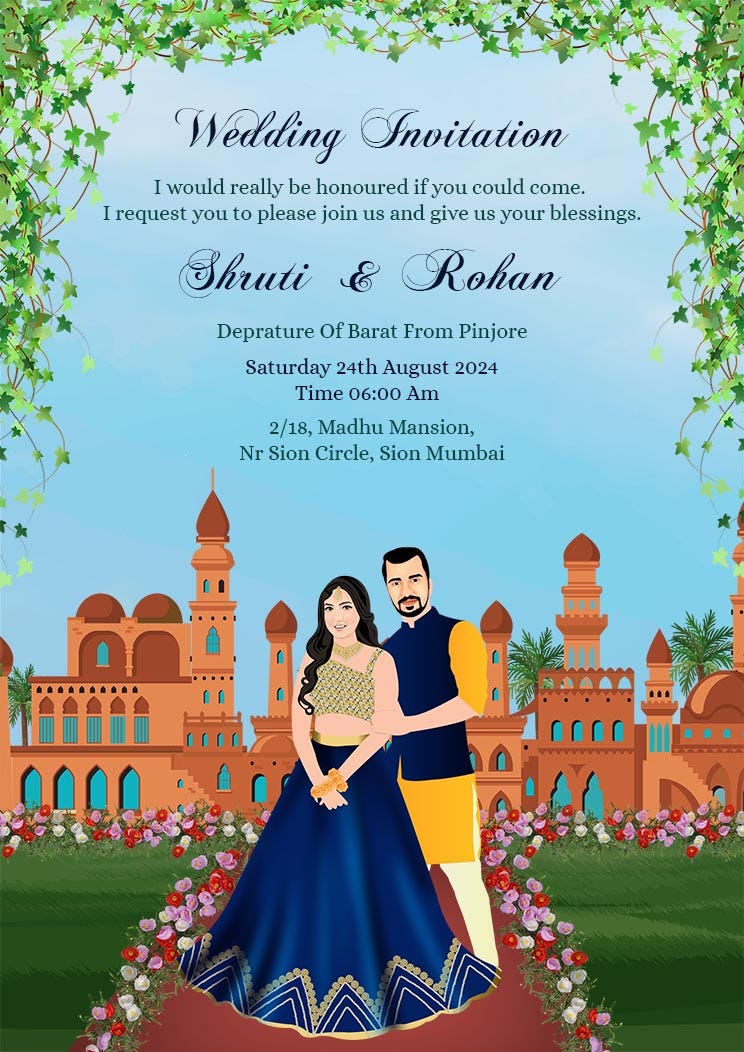 Buy Wedding Invitation Simple Wedding Invitation Modern Wedding Online in  India 