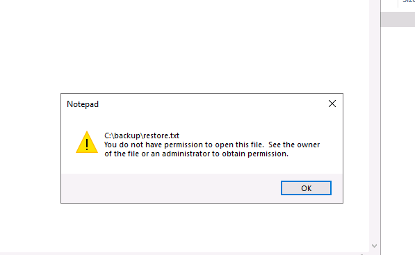 no permission