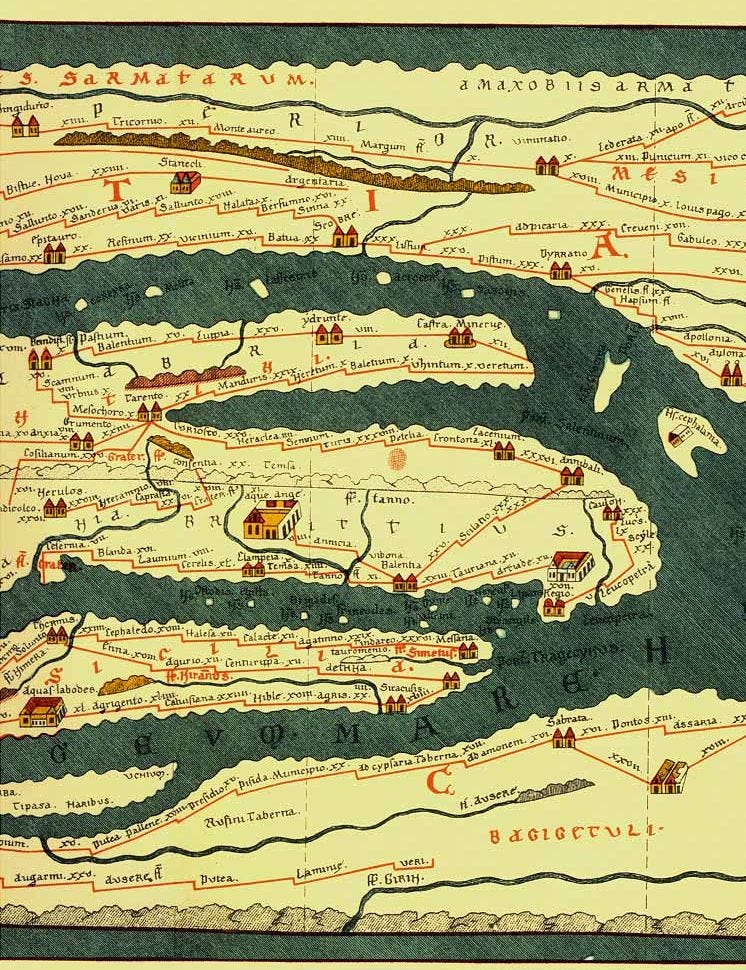 ancient roman roads map